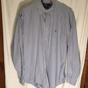 Ralph Lauren mens shirt 17 36 Yarmouth XL striped